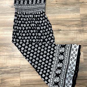 Angie Maxi Dress, Size Small, Black Gray White